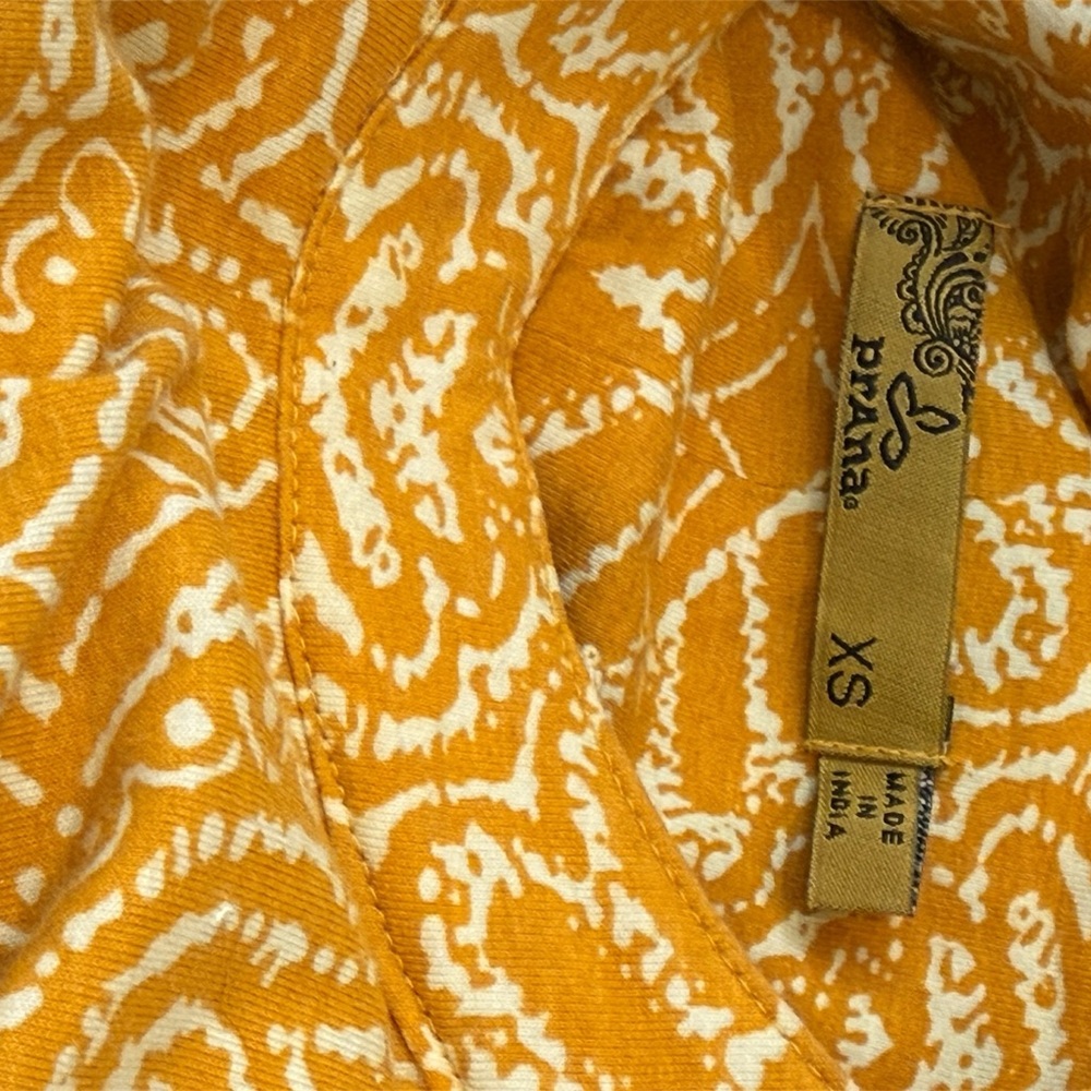 Prana Skye Marigold Maxi Dress Organic Cotton Halter Keyhole XS Boho - Picture 5 of 7